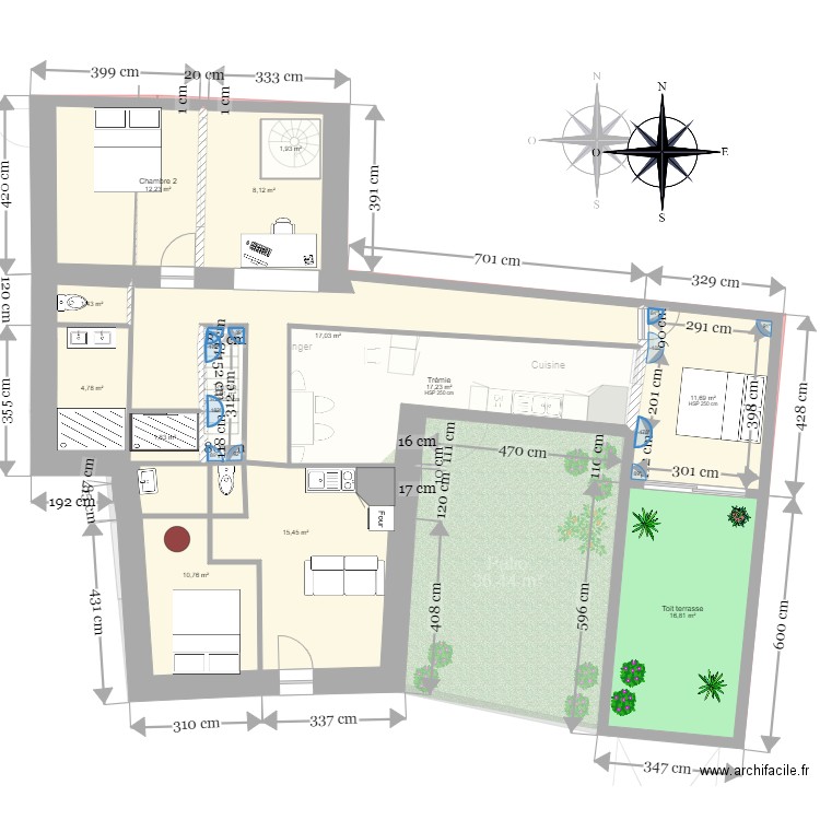 PLAN 3. Plan de 22 pièces et 251 m2