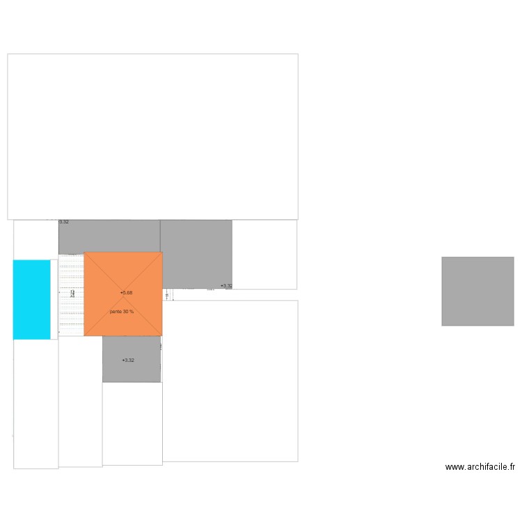toit antony. Plan de 0 pièce et 0 m2