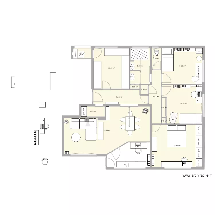 appt bureau. Plan de 