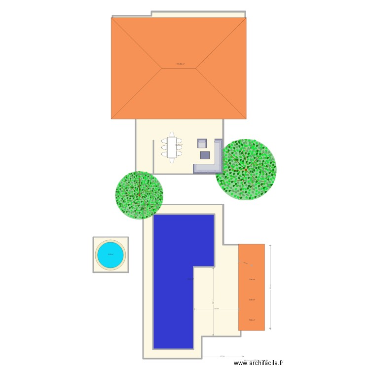 Maison Cazeres. Plan de 0 pièce et 0 m2