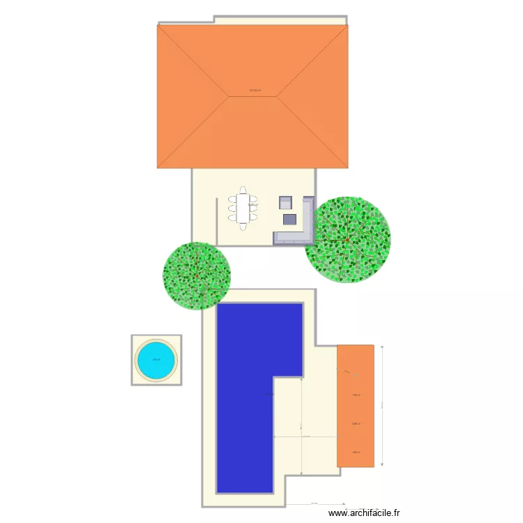 Maison Cazeres. Plan de 