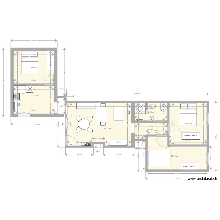 Appartement La marcouse RDC Version 1 du 16 12 2019. Plan de 0 pièce et 0 m2