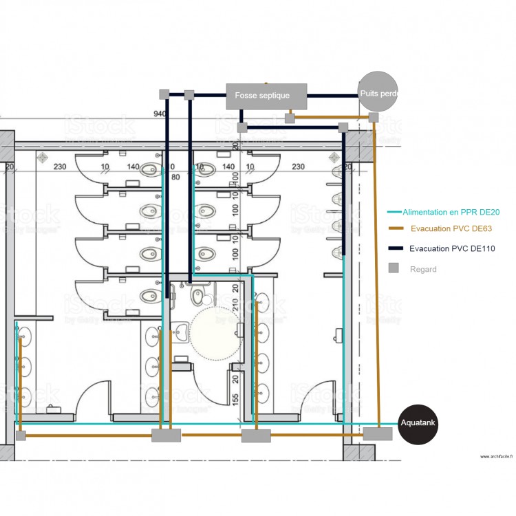 bloc sanitaires kaganza v2. Plan de 0 pièce et 0 m2