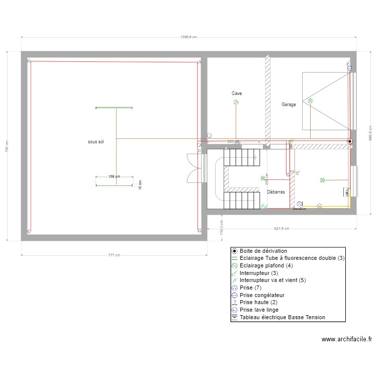 plan sous sol lilian. Plan de 0 pièce et 0 m2