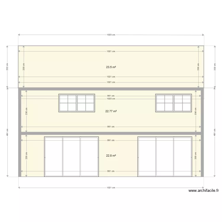 FacadeEtang. Plan de FacadeEtang. Plan de