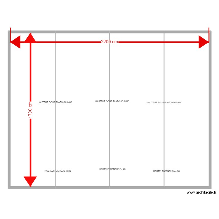 Tete Haute. Plan de 4 pièces et 373 m2