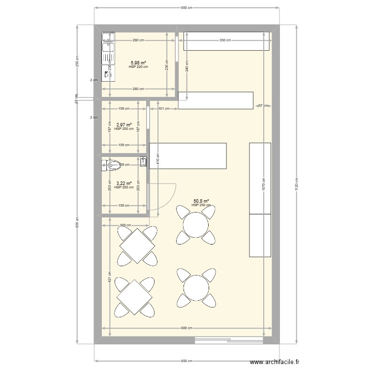 gerard. Plan de 4 pièces et 63 m2