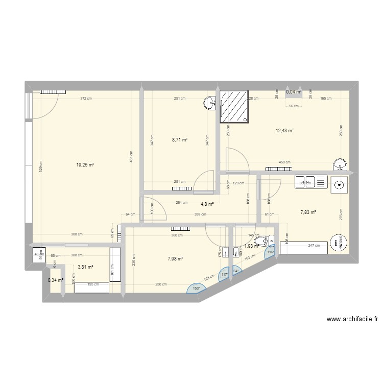 institut. Plan de 0 pièce et 0 m2