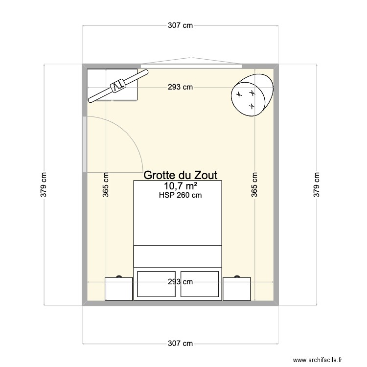 Chambre Parent V3. Plan de 0 pièce et 0 m2