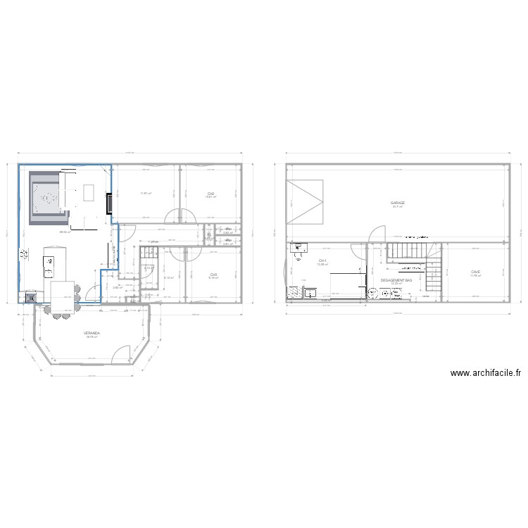 maison cuisine centrale et sous sol 4. Plan de 0 pièce et 0 m2