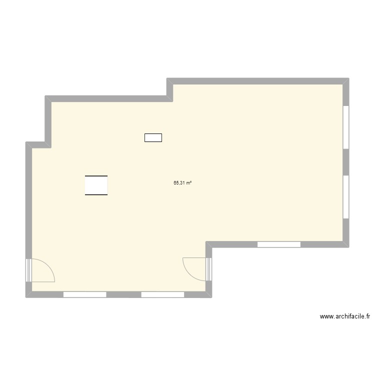 Quai du chateau 04. Plan de 1 pièce et 65 m2