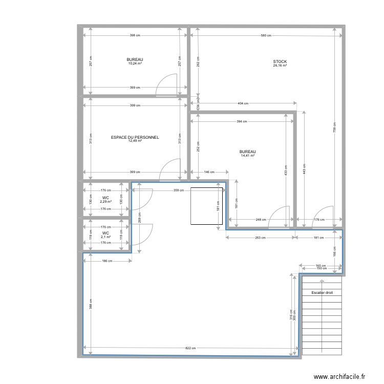 MEZZANINE. Plan de 7 pièces et 115 m2