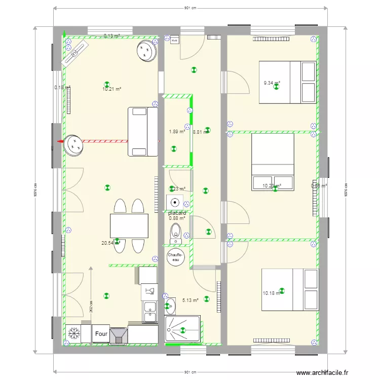 appart arlac xuxen allande version EDF. Plan de 