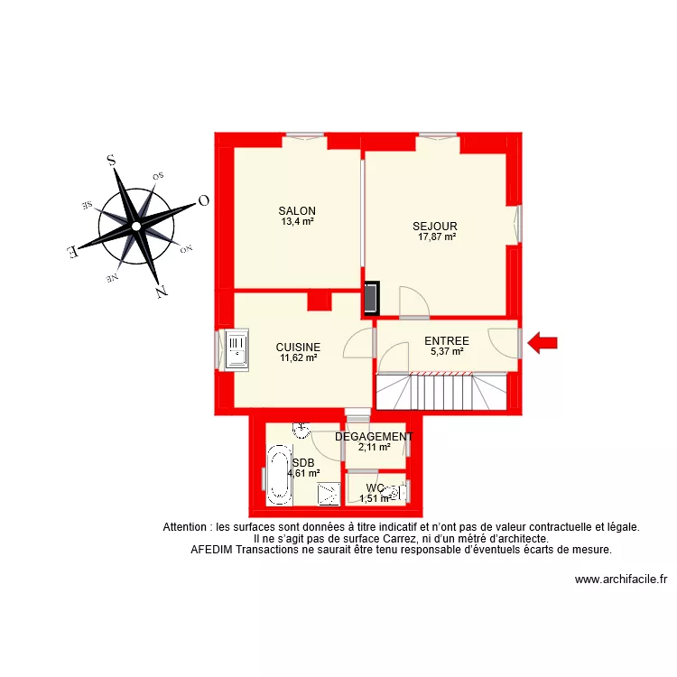 BI 6537 RDC. Plan de 