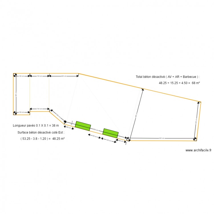 Béton. Plan de 0 pièce et 0 m2