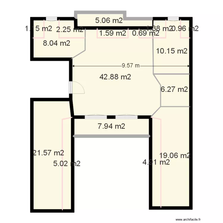 3e &eacute;tage. Plan de 