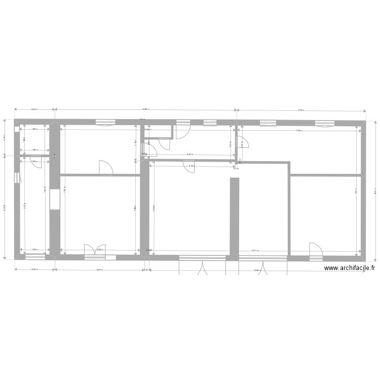 Maison Ben aménagement futur. Plan de 2 pièces et 151 m2