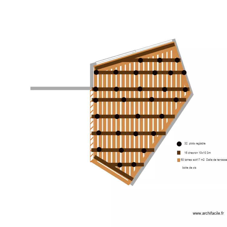 cap terrasse construction. Plan de 