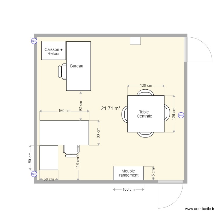 Bureau projet. Plan de 0 pièce et 0 m2