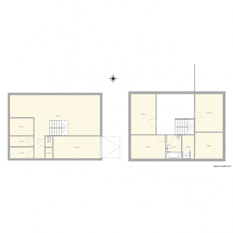 1ere version plan nouvelle maison 2018 . Plan de 0 pièce et 0 m2