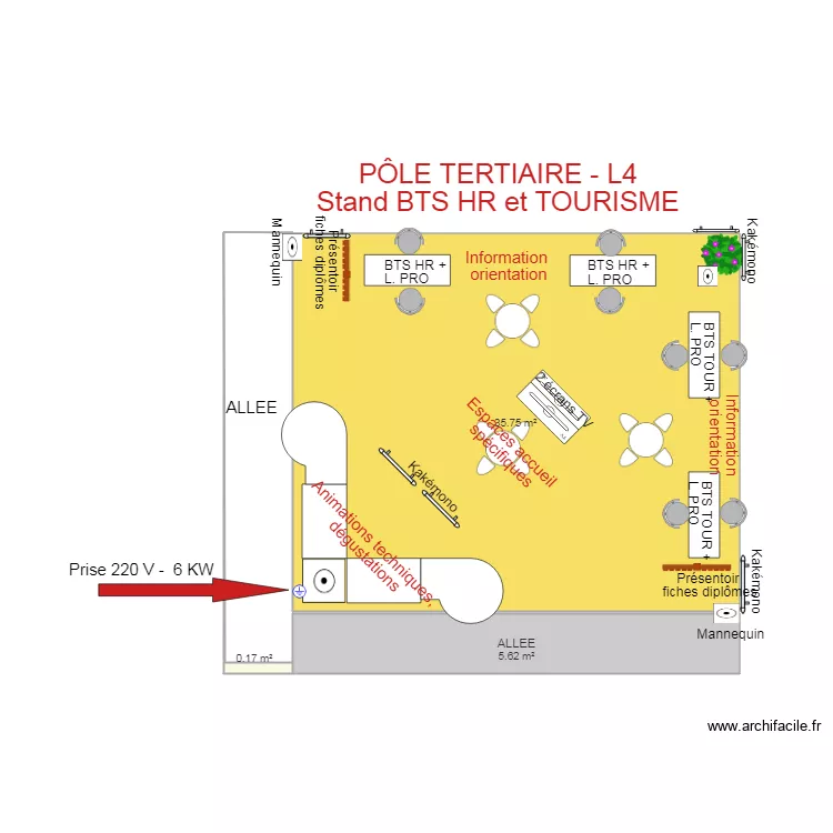 Pole tertiaire BTS HR  TOUR 2. Plan de 