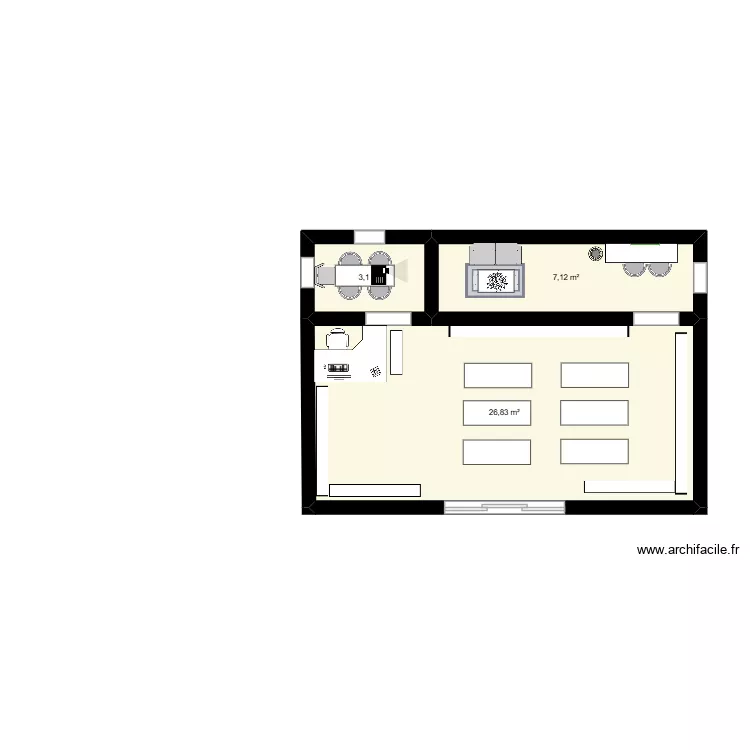 Luminys. Plan de 3  et 37 m²