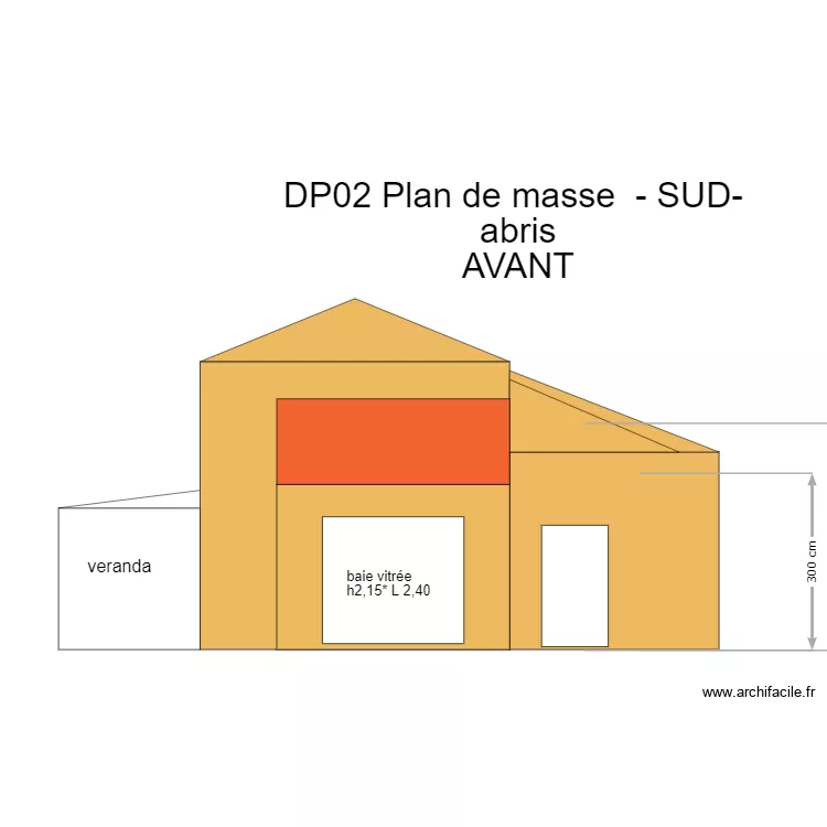 DP2 -plan de masse -sud- AVANT. Plan de 