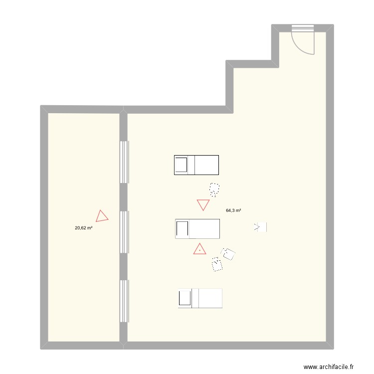 Sherlock plan séquence 2. Plan de 2 pièces et 85 m2