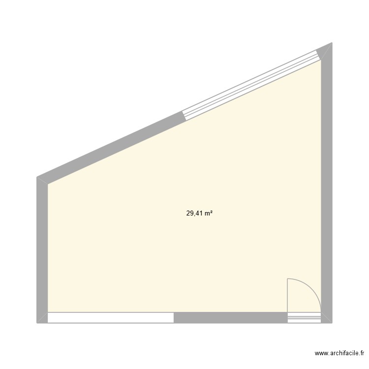 GIBERT ADO. Plan de 1 pièce et 29 m2