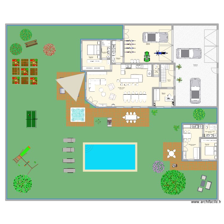 Maison 32. Plan de 13 pièces et 896 m2