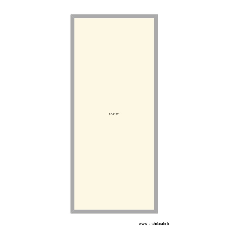 POEL A BOIS BUREAU. Plan de 1 pièce et 58 m2