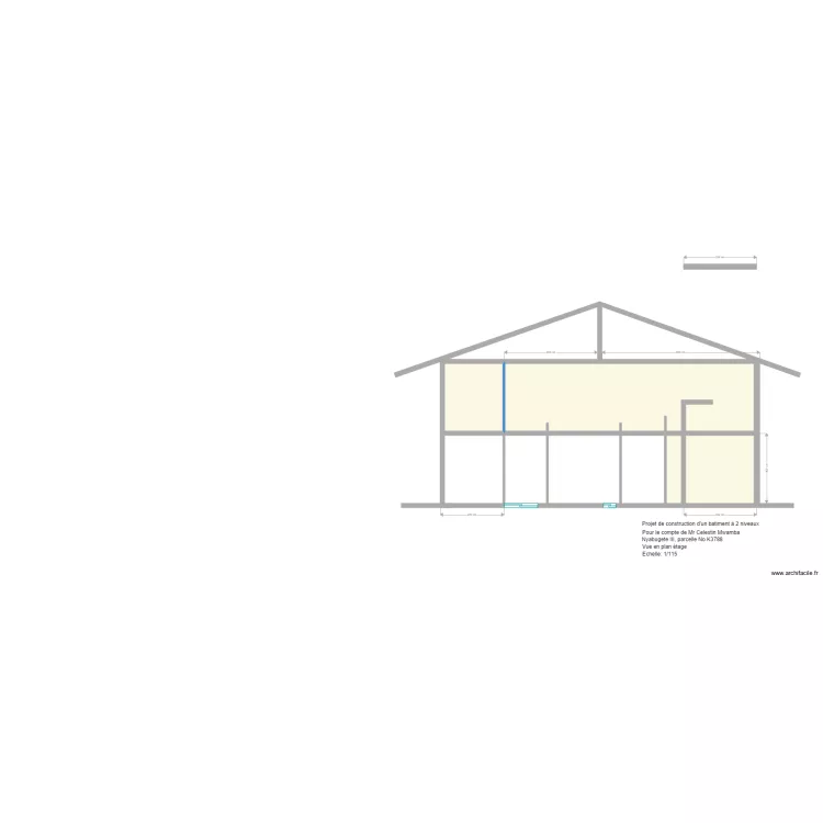 Mwamba facade West. Plan de 