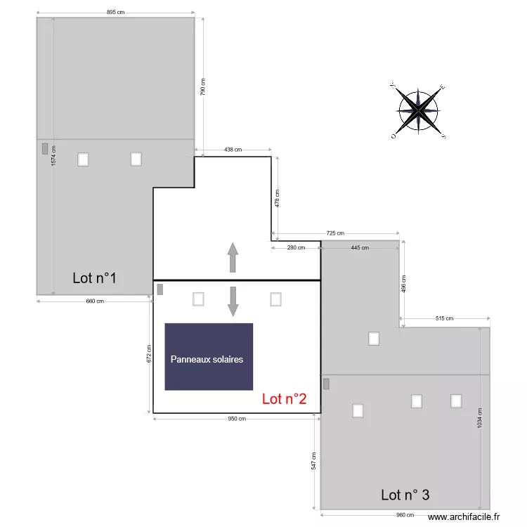 Plan toitures actuel. Plan de Plan toitures actuel. Plan de