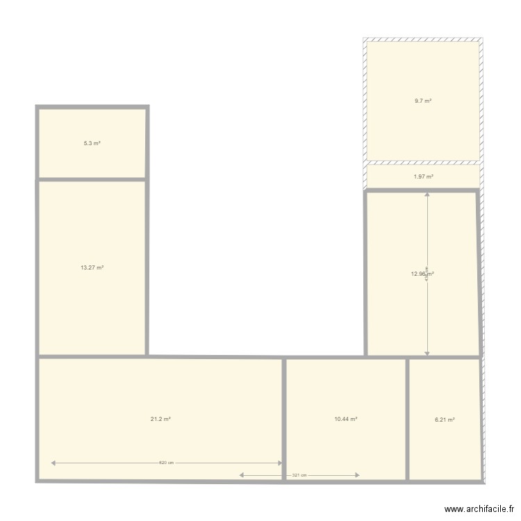 NEW PROJET LINAS V3. Plan de 8 pièces et 81 m2