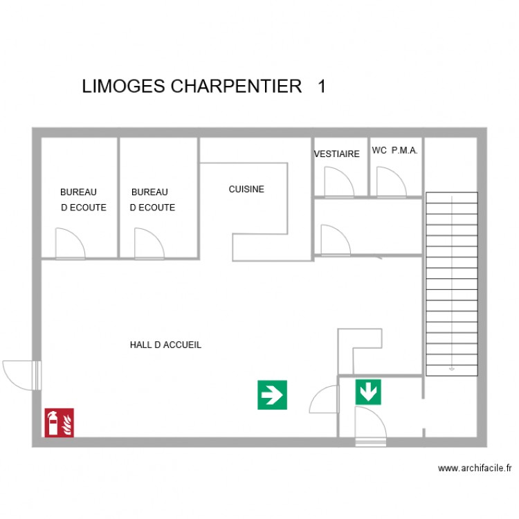 LIMOGES RDC 1 CHARPENTIER. Plan de 0 pièce et 0 m2