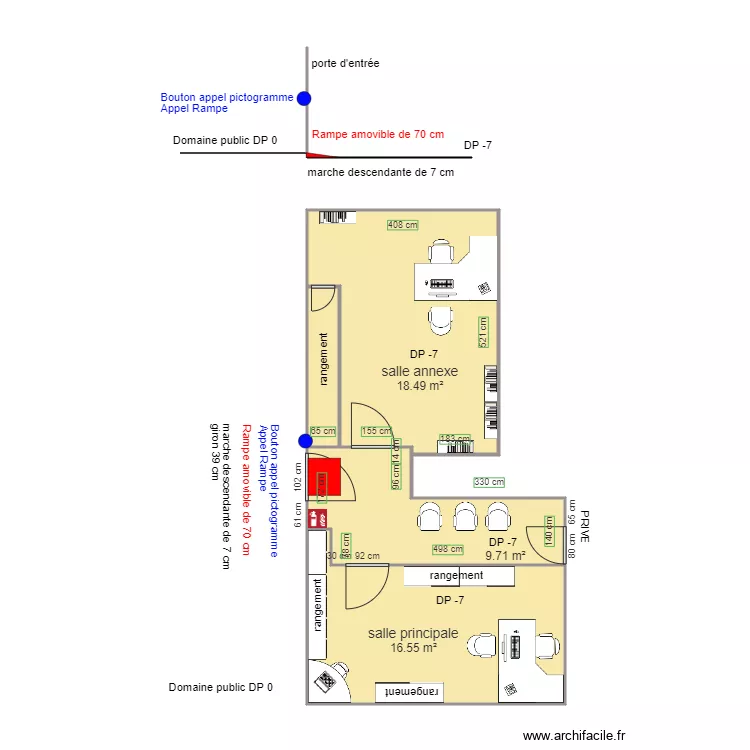 CABINET DORTHOPHONIE APRES TRAVAUX. Plan de 