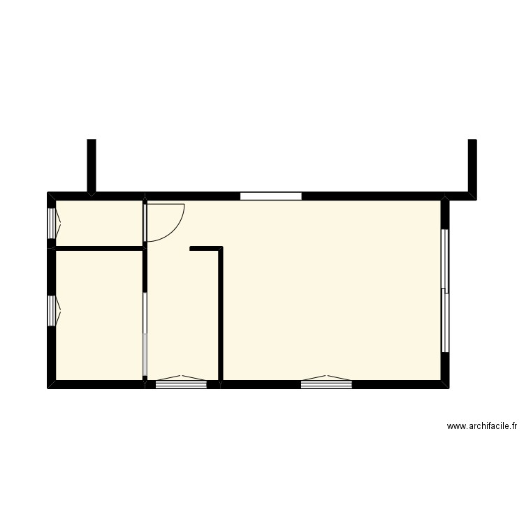 PIOLAIN-DOUSSET. Plan de 3 pièces et 26 m2