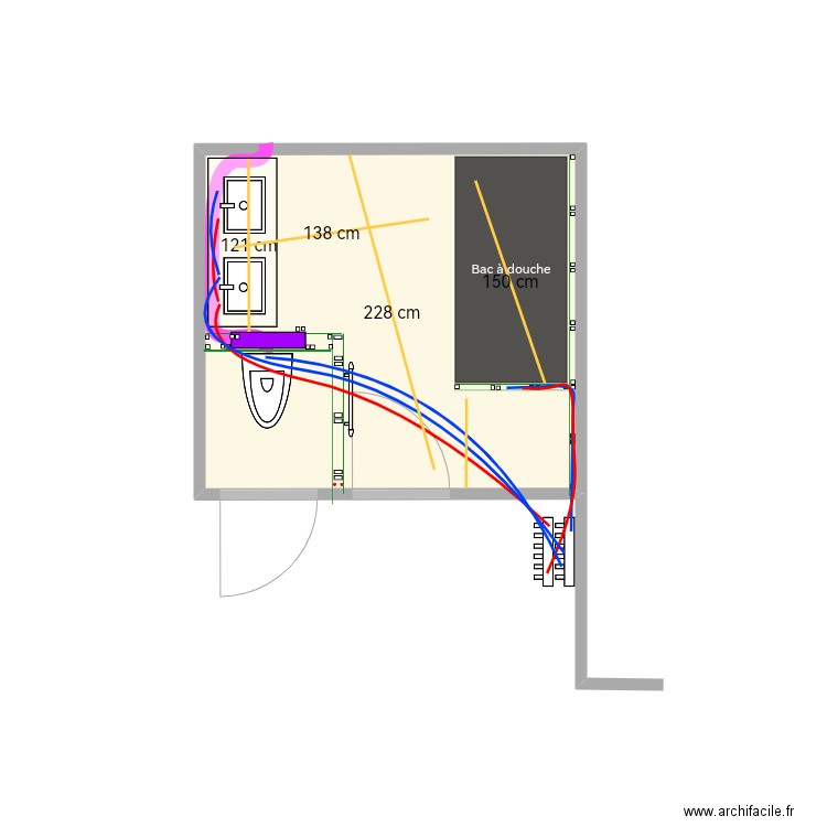 SDB. Plan de 0 pièce et 0 m2