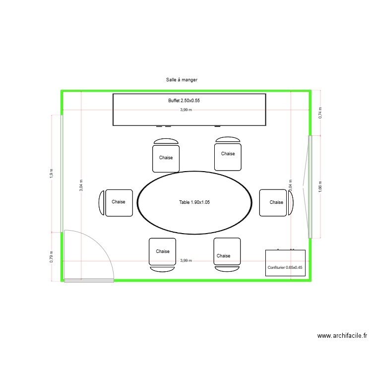 Salle à manger. Plan de 0 pièce et 0 m2