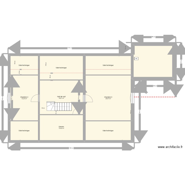 MAISON etage. Plan de 10 pièces et 133 m2