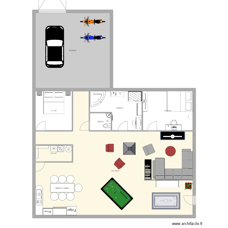 Maison tah les fous . Plan de 0 pièce et 0 m2