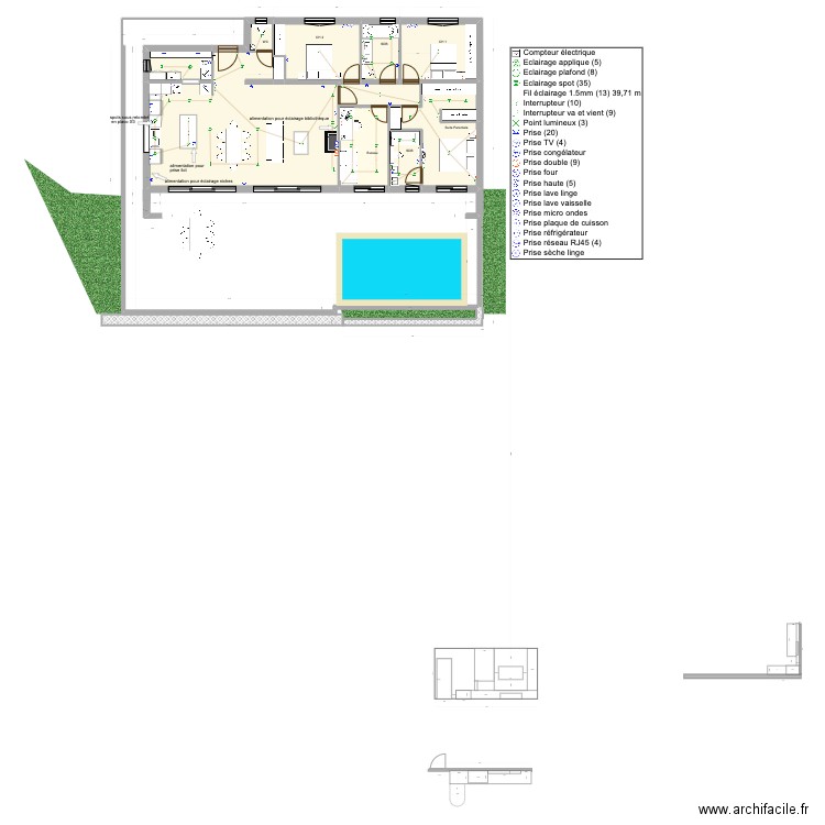 DEMARTINI/ROMANI. Plan de 11 pièces et 139 m2