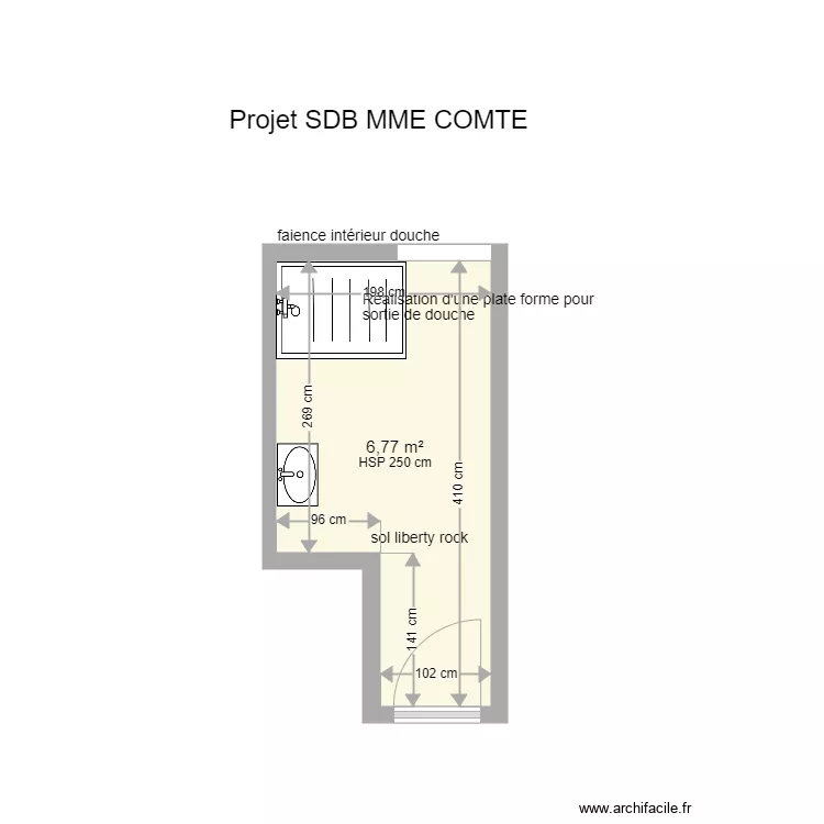 projet comte. Plan de 