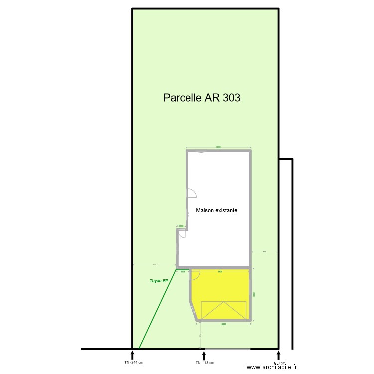 electricité. Plan de 3 pièces et 747 m2