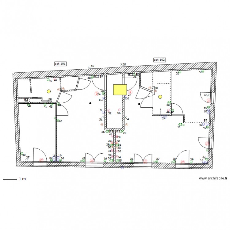 1 etage prise de courant. Plan de 0 pièce et 0 m2