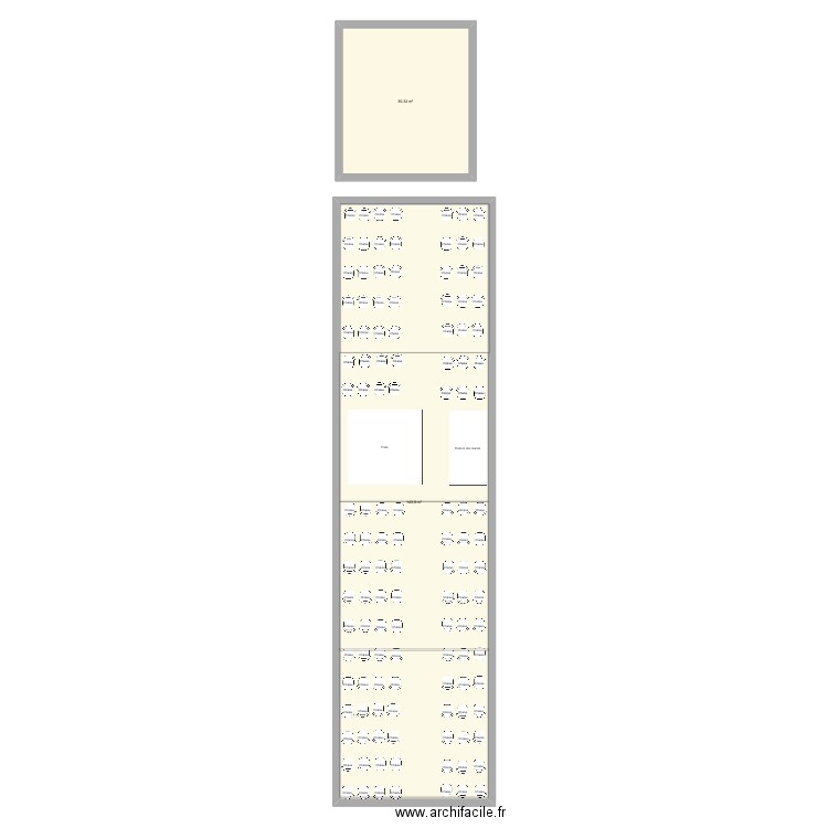 Plan dot. Plan de 2 pièces et 174 m2