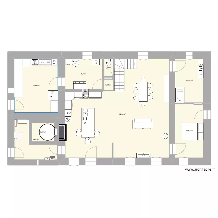 Maison. Plan de 