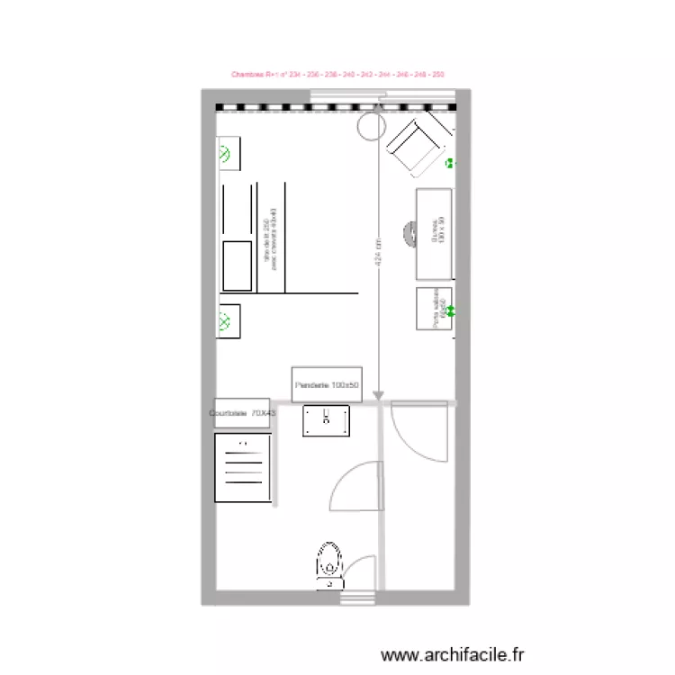 CHAMBRE TYPE B 2. Plan de 