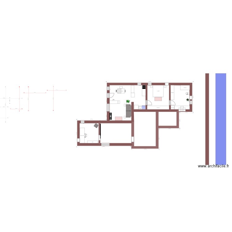 Appartement atelier 7 meublé. Plan de 5 pièces et 103 m2