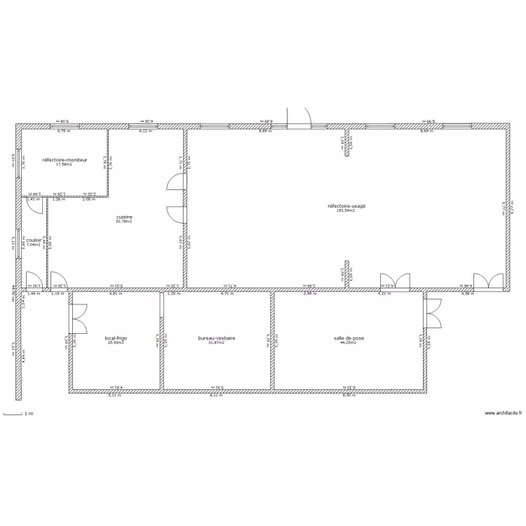 CUISINE - REFECTOIRE. Plan de CUISINE - REFECTOIRE. Plan de